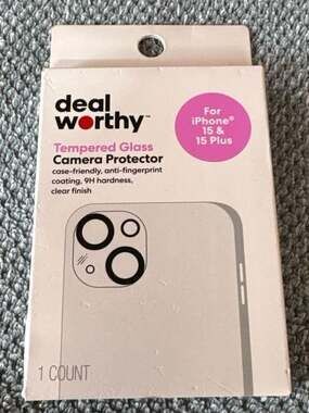 Tempered Glass Camera Protector for iPhone 15 & 15 Plus 2 count for the price of